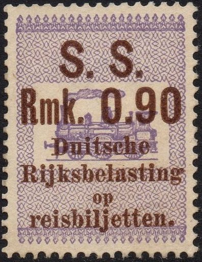 Netherlands German Ticket Tax stamps